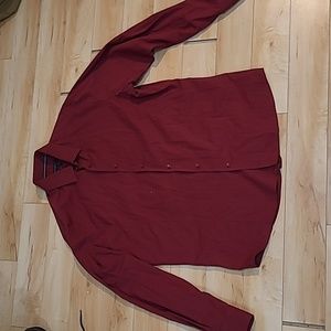 Report Collection men's XL burgundy dress shirt